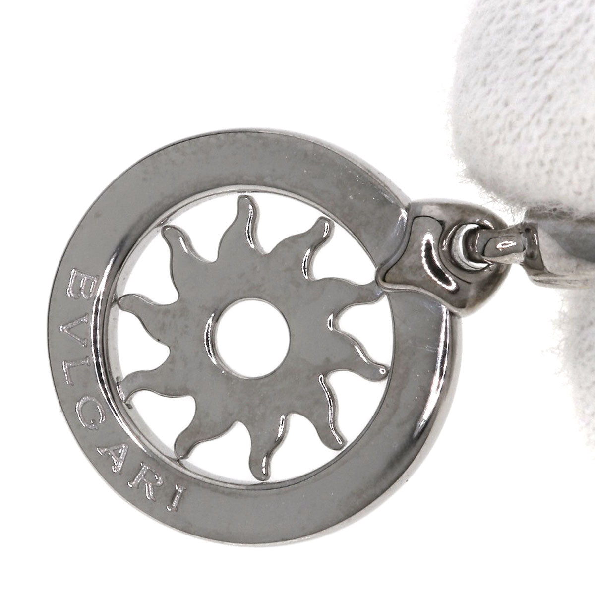 BVLGARI Tondo sun charm Pendant top K18 White Gold Ladies [Used]