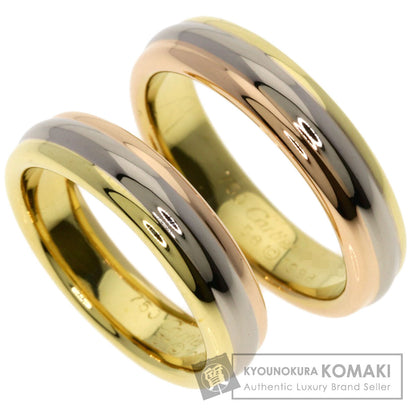 CARTIER Three-color pairing #51 #56 Ring K18 Yellow Gold K18 White GoldLadies [Used]