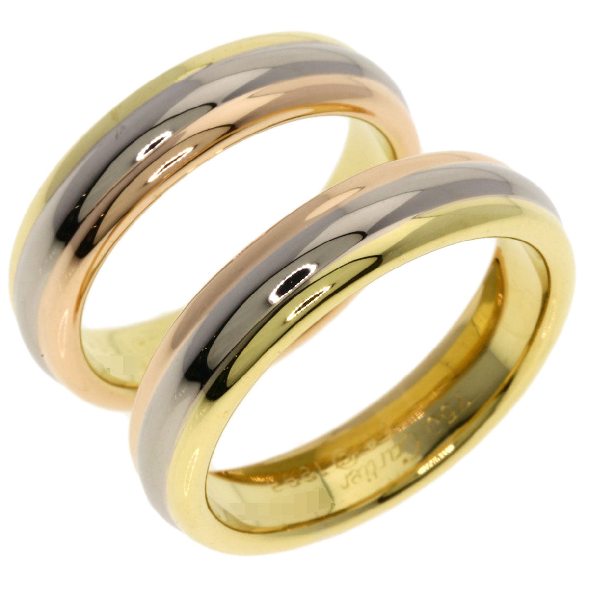 CARTIER Three-color pairing #51 #56 Ring K18 Yellow Gold K18 White GoldLadies [Used]