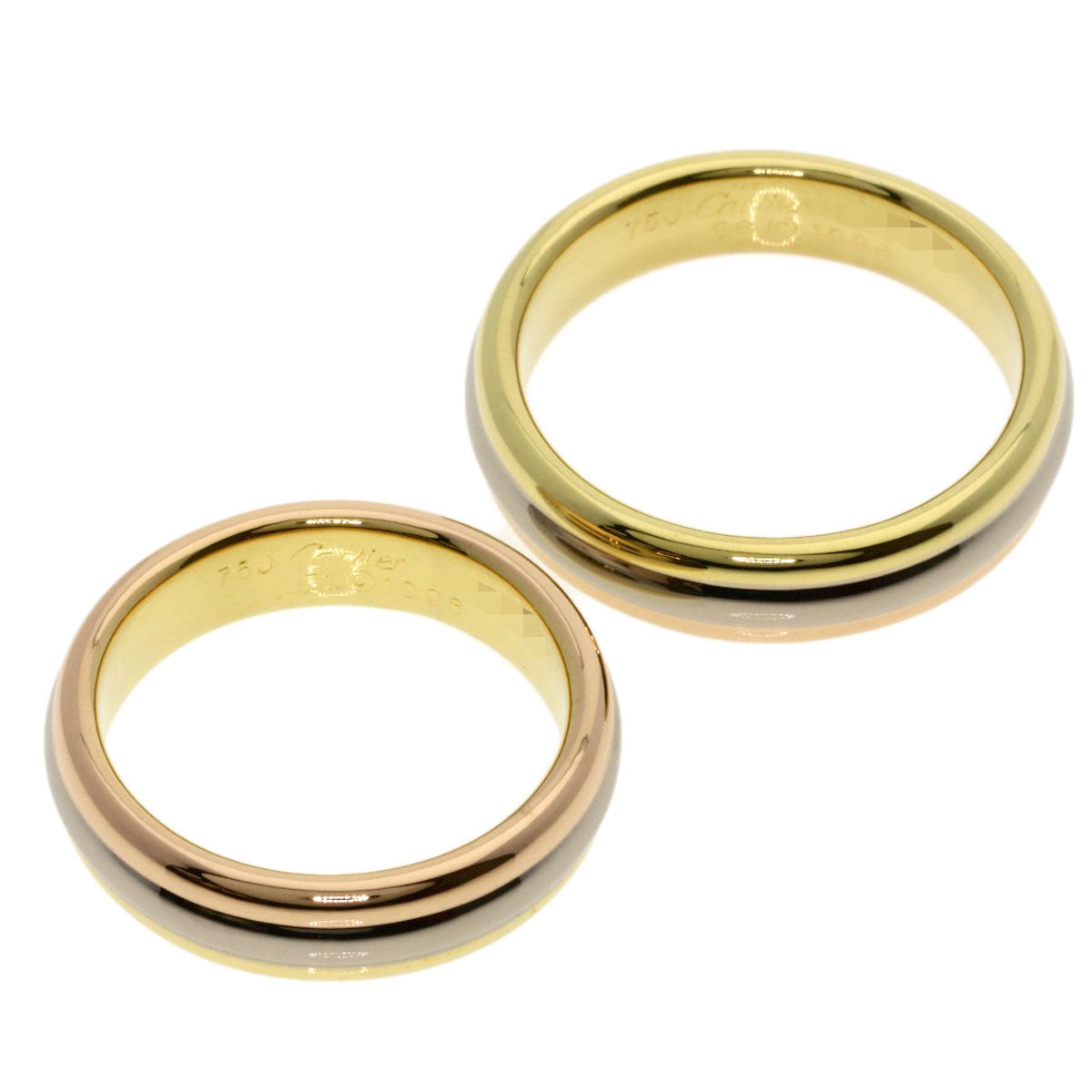CARTIER Three-color pairing #51 #56 Ring K18 Yellow Gold K18 White GoldLadies [Used]
