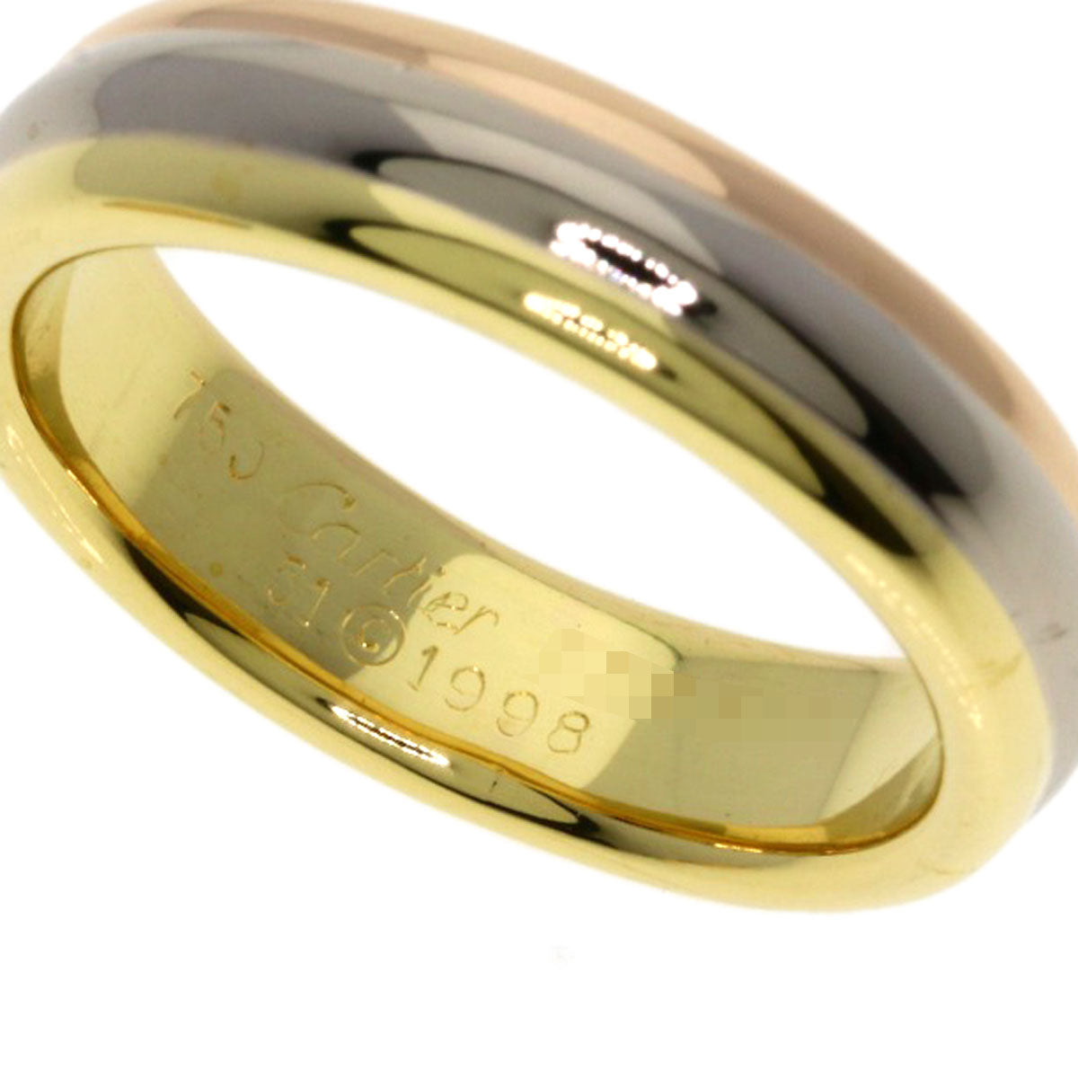 CARTIER Three-color pairing #51 #56 Ring K18 Yellow Gold K18 White GoldLadies [Used]
