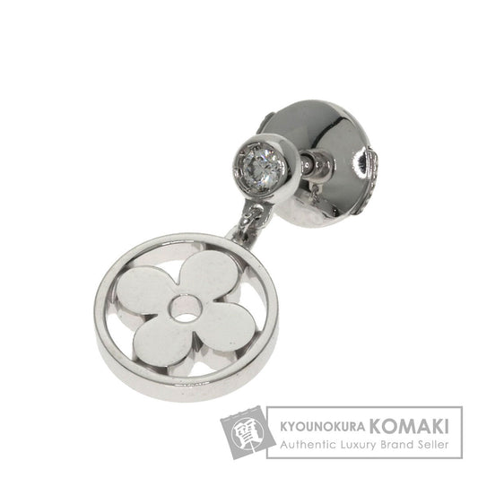 LOUIS VUITTON Monogram Ldylle Diamond (single item) Q96167 earring K18 White Gold Ladies [Used]