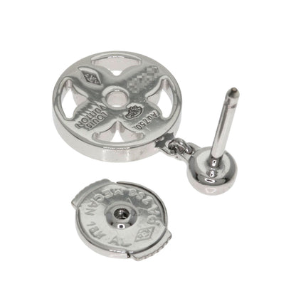 LOUIS VUITTON Monogram Ldylle Diamond (single item) Q96167 earring K18 White Gold Ladies [Used]