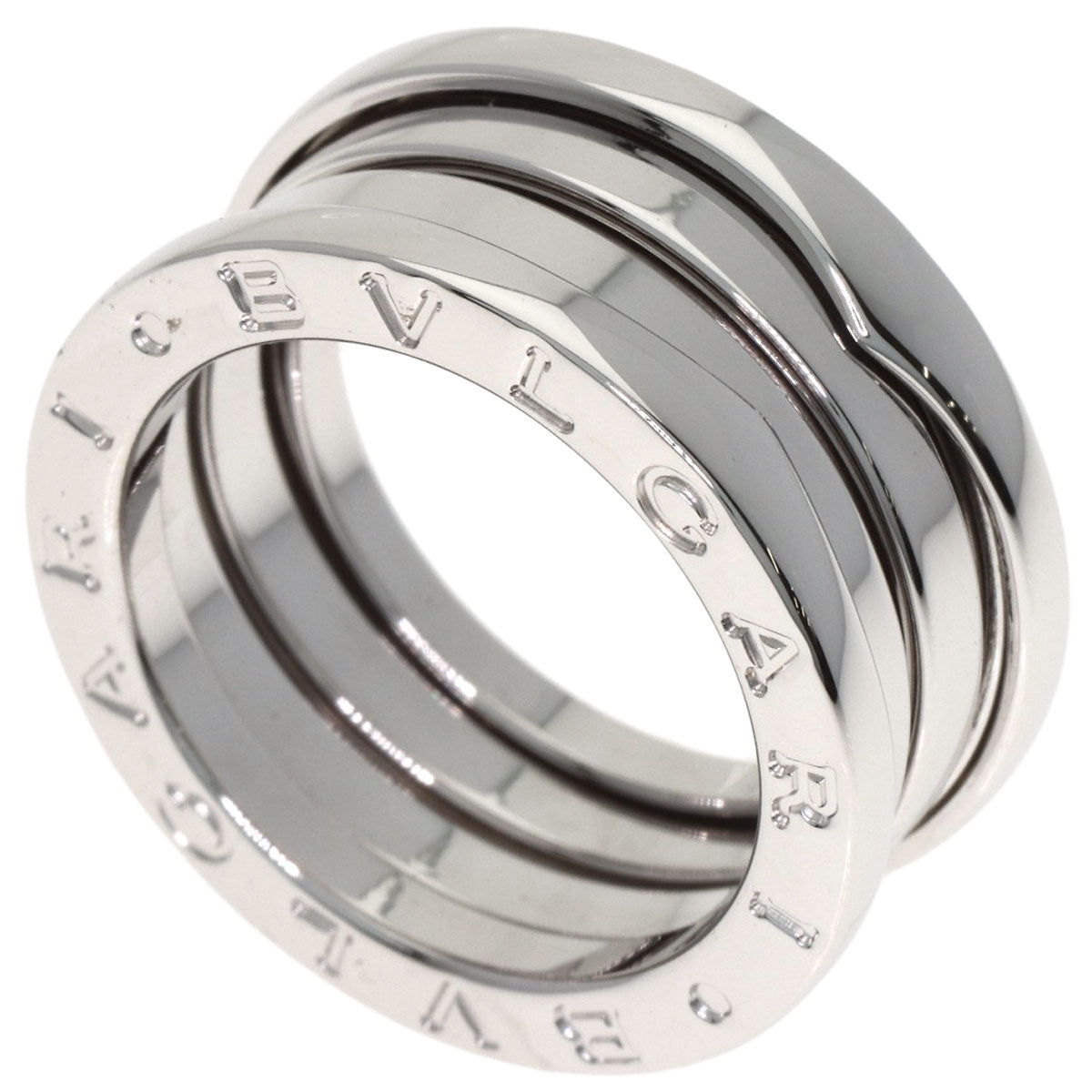 BVLGARI B.zero1 3 Band #49 Ring K18 White Gold Ladies [Used]