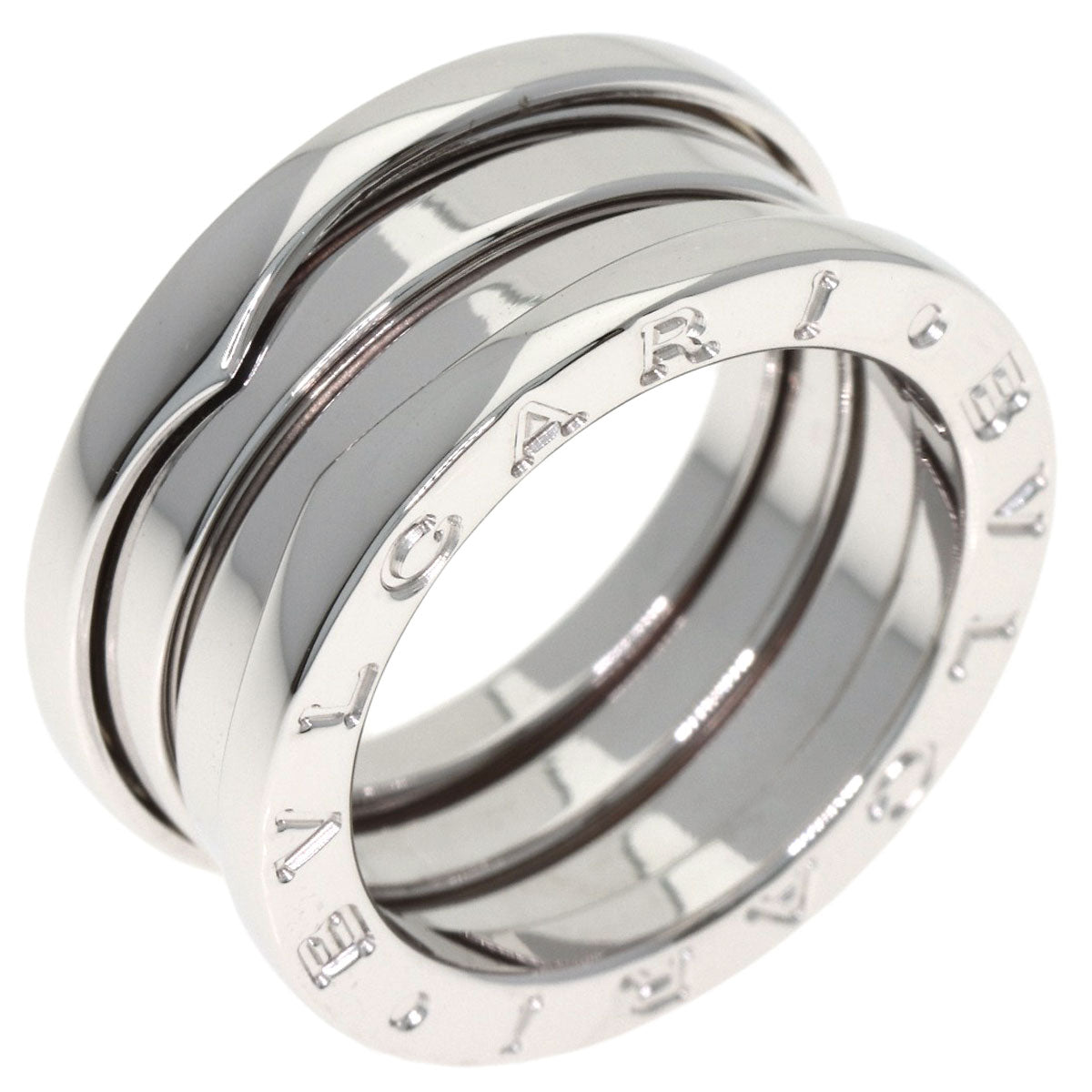 BVLGARI B.zero1 3 Band #49 Ring K18 White Gold Ladies [Used]