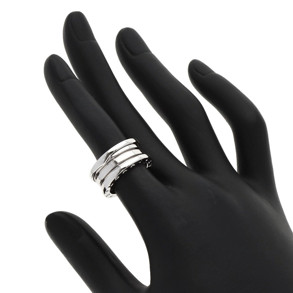 BVLGARI B.zero1 3 Band #49 Ring K18 White Gold Ladies [Used]
