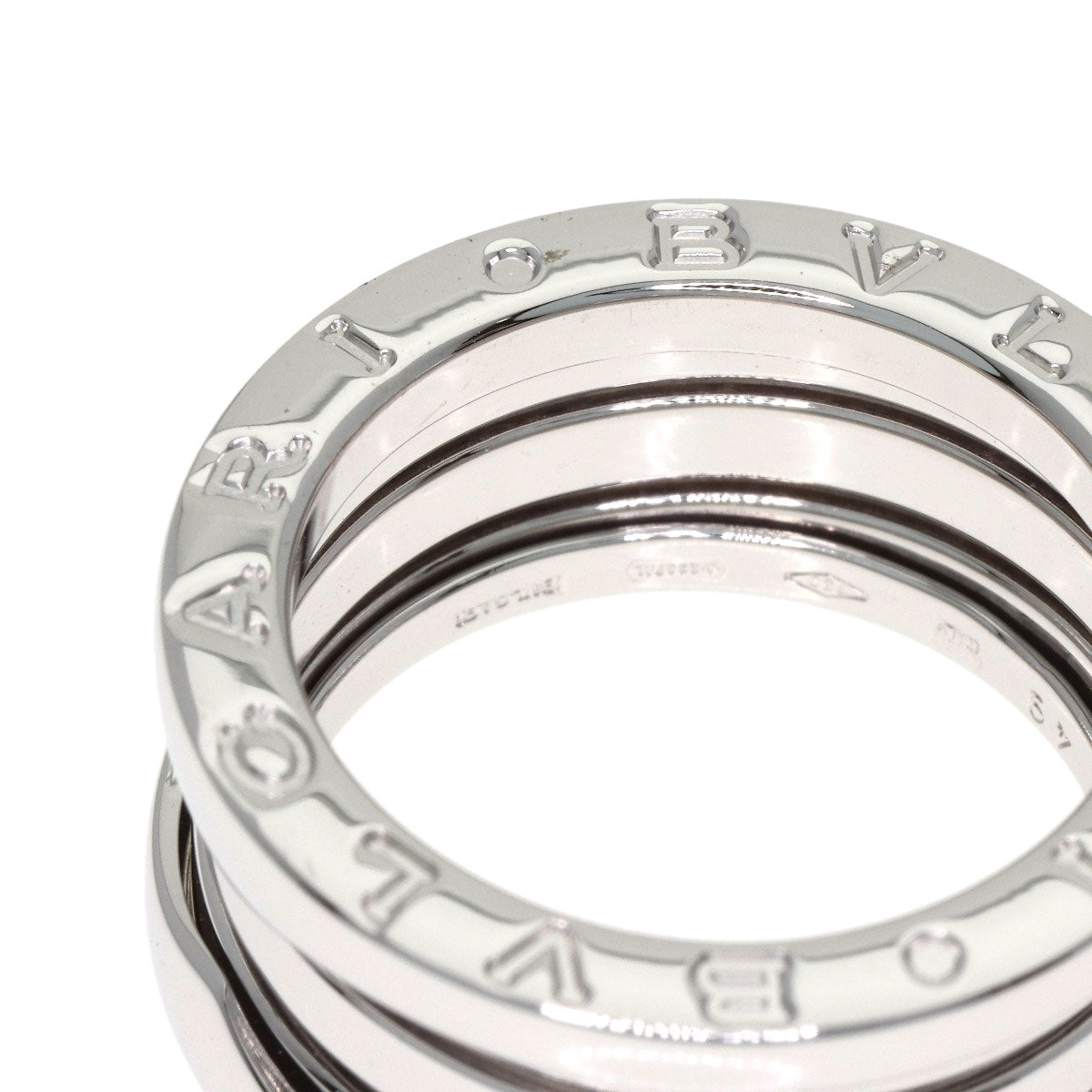BVLGARI B.zero1 3 Band #49 Ring K18 White Gold Ladies [Used]
