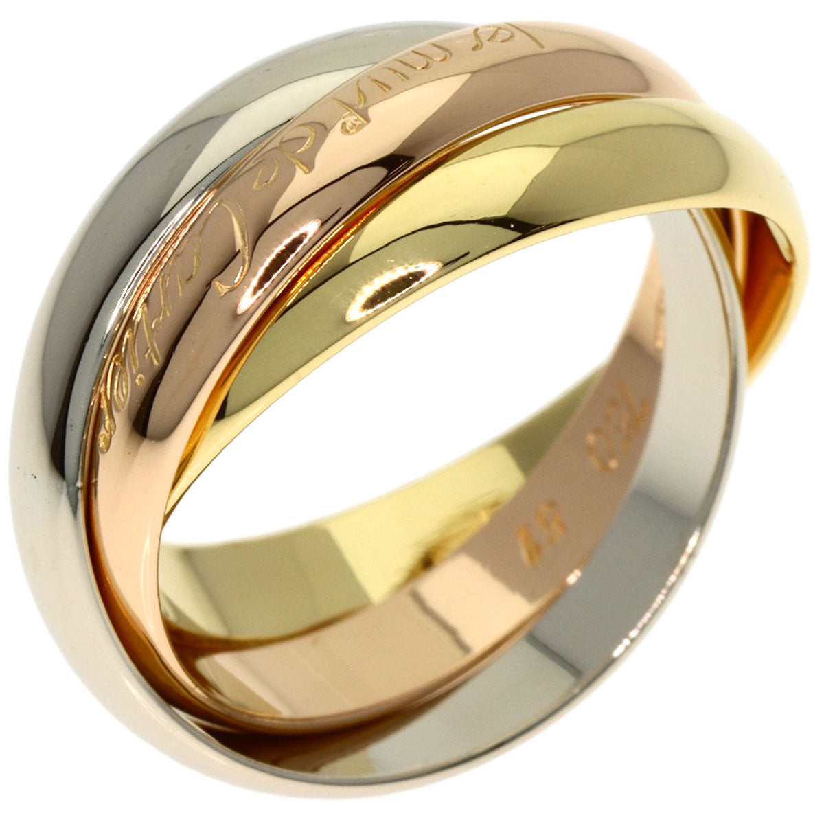 CARTIER Trinity #51 Ring K18 Yellow Gold 18K Pink GoldLadies [Used]