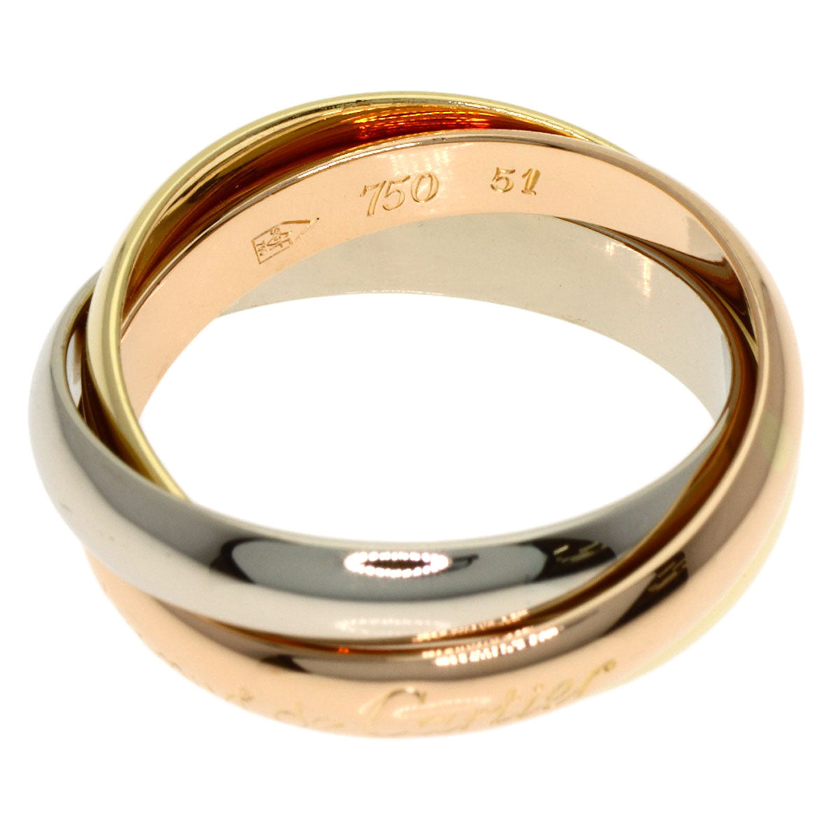 CARTIER Trinity #51 Ring K18 Yellow Gold 18K Pink GoldLadies [Used]