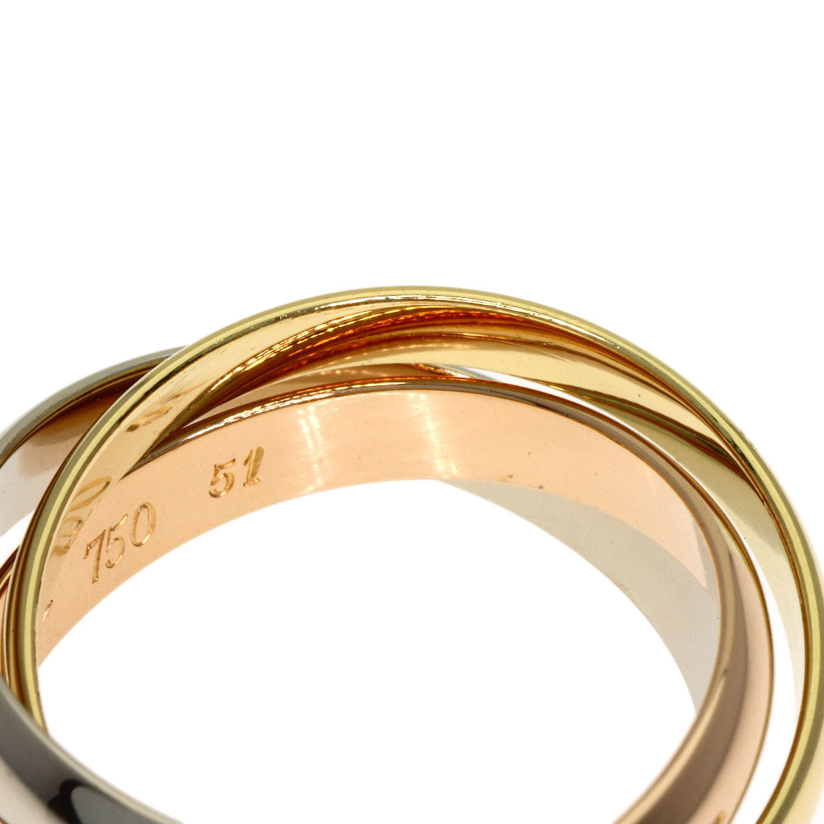 CARTIER Trinity #51 Ring K18 Yellow Gold 18K Pink GoldLadies [Used]