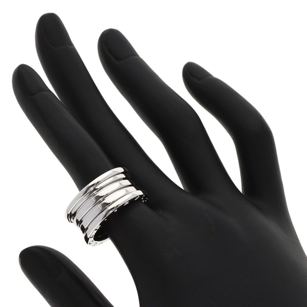 BVLGARI B.zero1 4 Band #56 Ring K18 White Gold Ladies [Used]