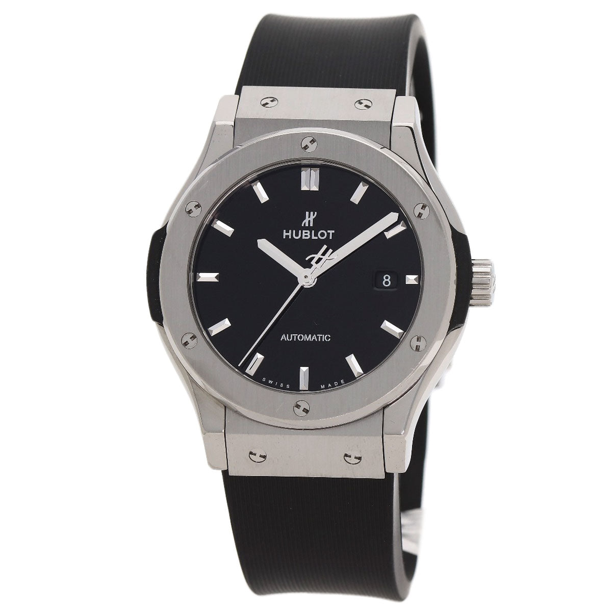 HUBLOT Classic Fusion Titanium Watches 542.NX.1270.RX Titanium/Rubber mens