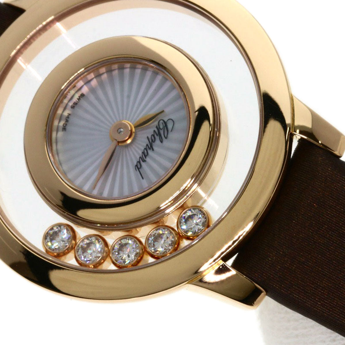 Chopard Happy diamond 209417 Watches 209417 K18 Pink Gold/Leather Ladies