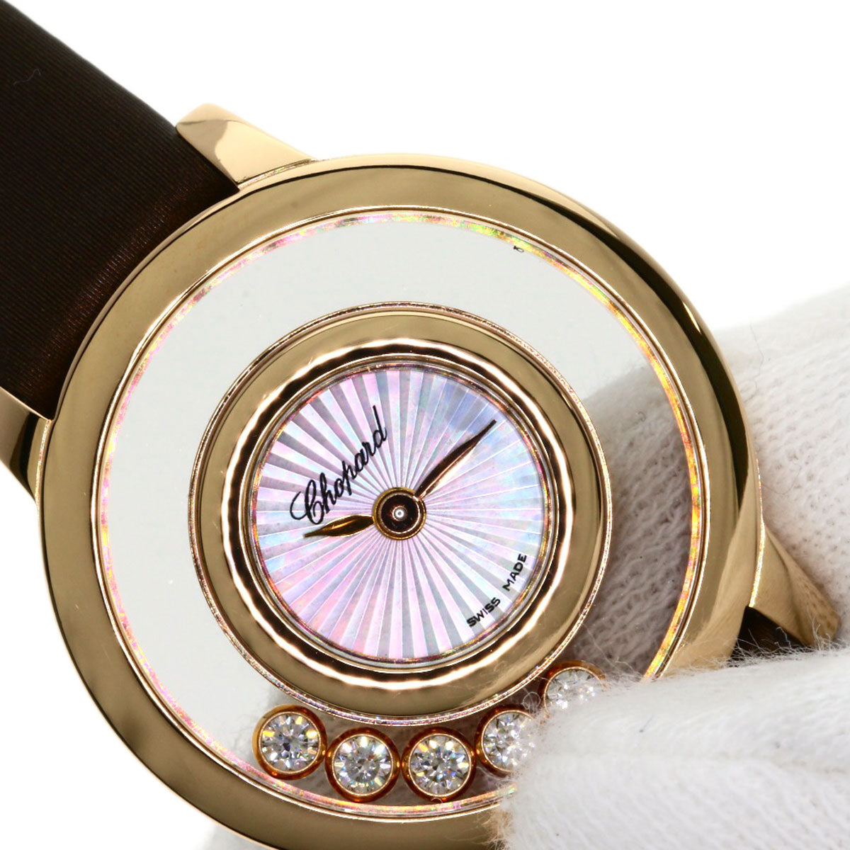 Chopard Happy diamond 209417 Watches 209417 K18 Pink Gold/Leather Ladies