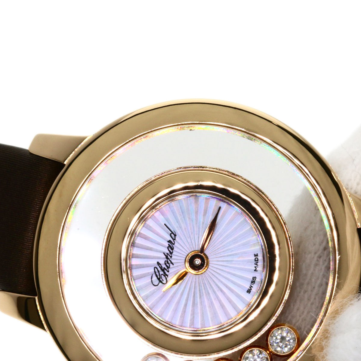 Chopard Happy diamond 209417 Watches 209417 K18 Pink Gold/Leather Ladies