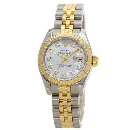 ROLEX DATEJUST 10P Diamond Watches 179173NG Stainless Steel/SSxK18YG Ladies