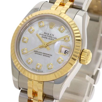 ROLEX DATEJUST 10P Diamond Watches 179173NG Stainless Steel/SSxK18YG Ladies