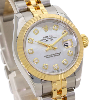 ROLEX DATEJUST 10P Diamond Watches 179173NG Stainless Steel/SSxK18YG Ladies