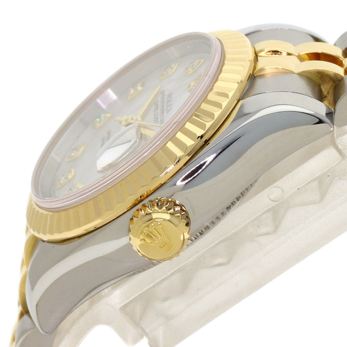 ROLEX DATEJUST 10P Diamond Watches 179173NG Stainless Steel/SSxK18YG Ladies