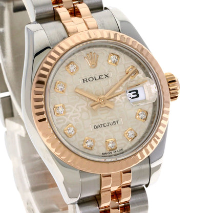 ROLEX DATEJUST 10P Diamond Watches 179171G Stainless Steel/SSxK18PG Ladies