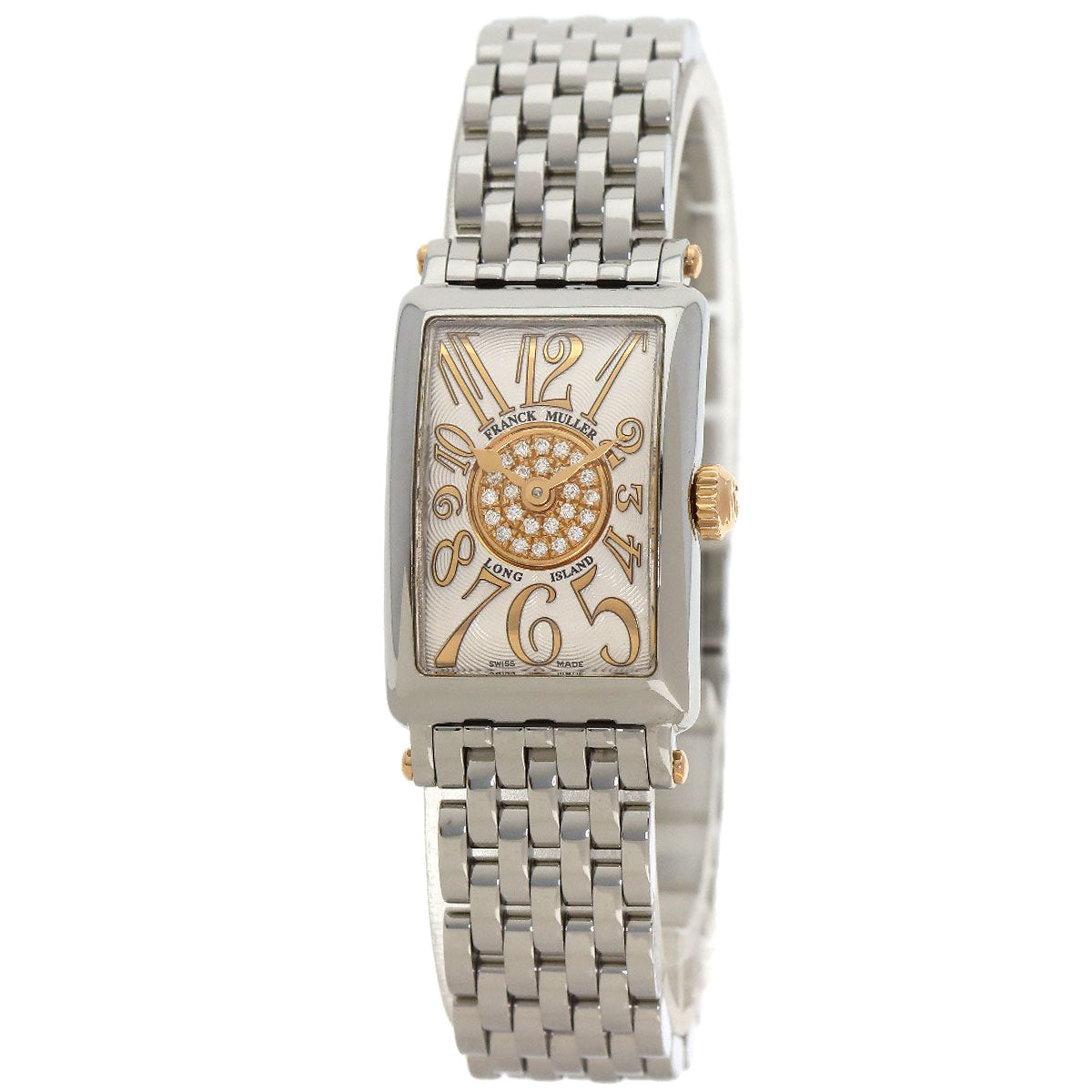 FRANCK MULLER Long Island Petit Relief Pastille Watches 802QZRELCD1PSTG Stainless Steel/Stainless Steel Ladies
