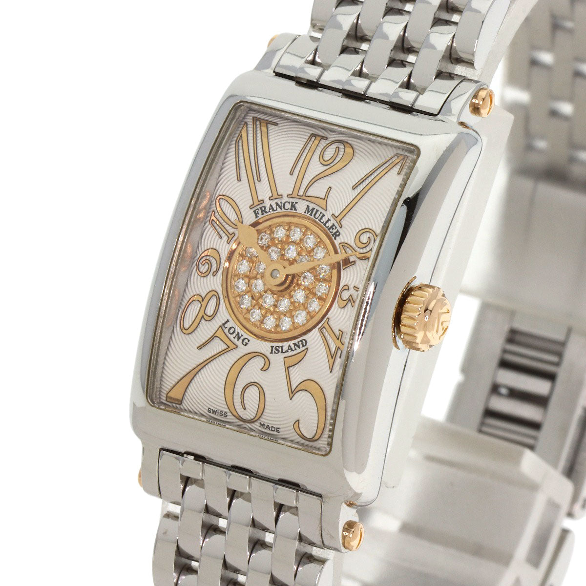 FRANCK MULLER Long Island Petit Relief Pastille Watches 802QZRELCD1PSTG Stainless Steel/Stainless Steel Ladies