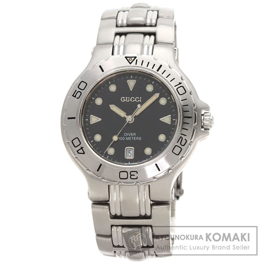 GUCCI Diver Watches 9750M Stainless Steel/Stainless Steel mens