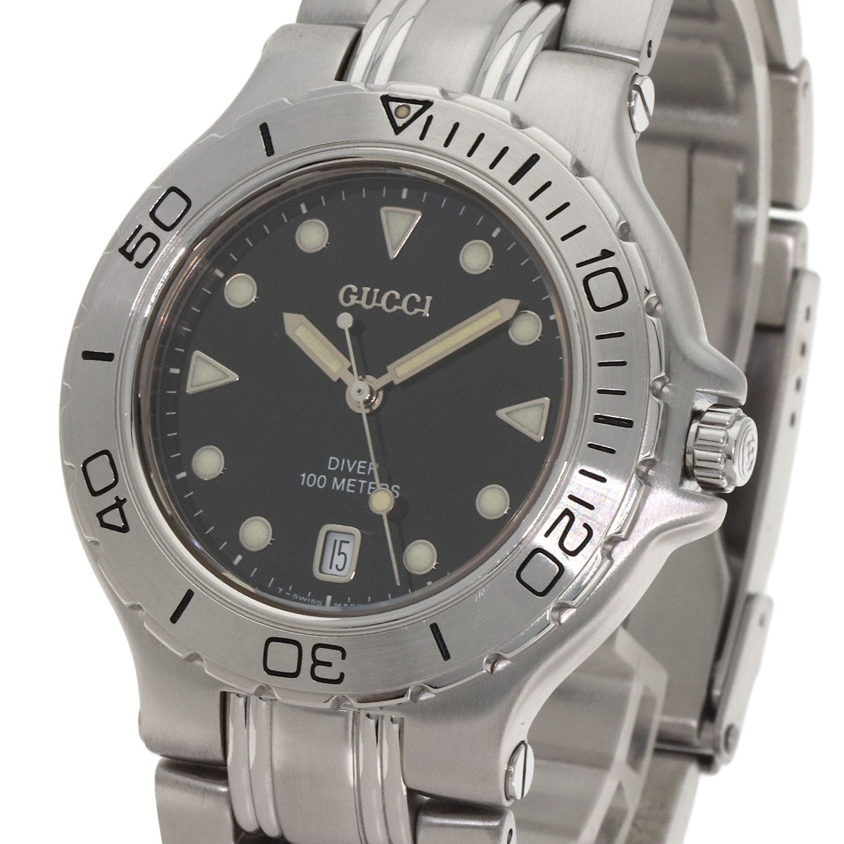 GUCCI Diver Watches 9750M Stainless Steel/Stainless Steel mens