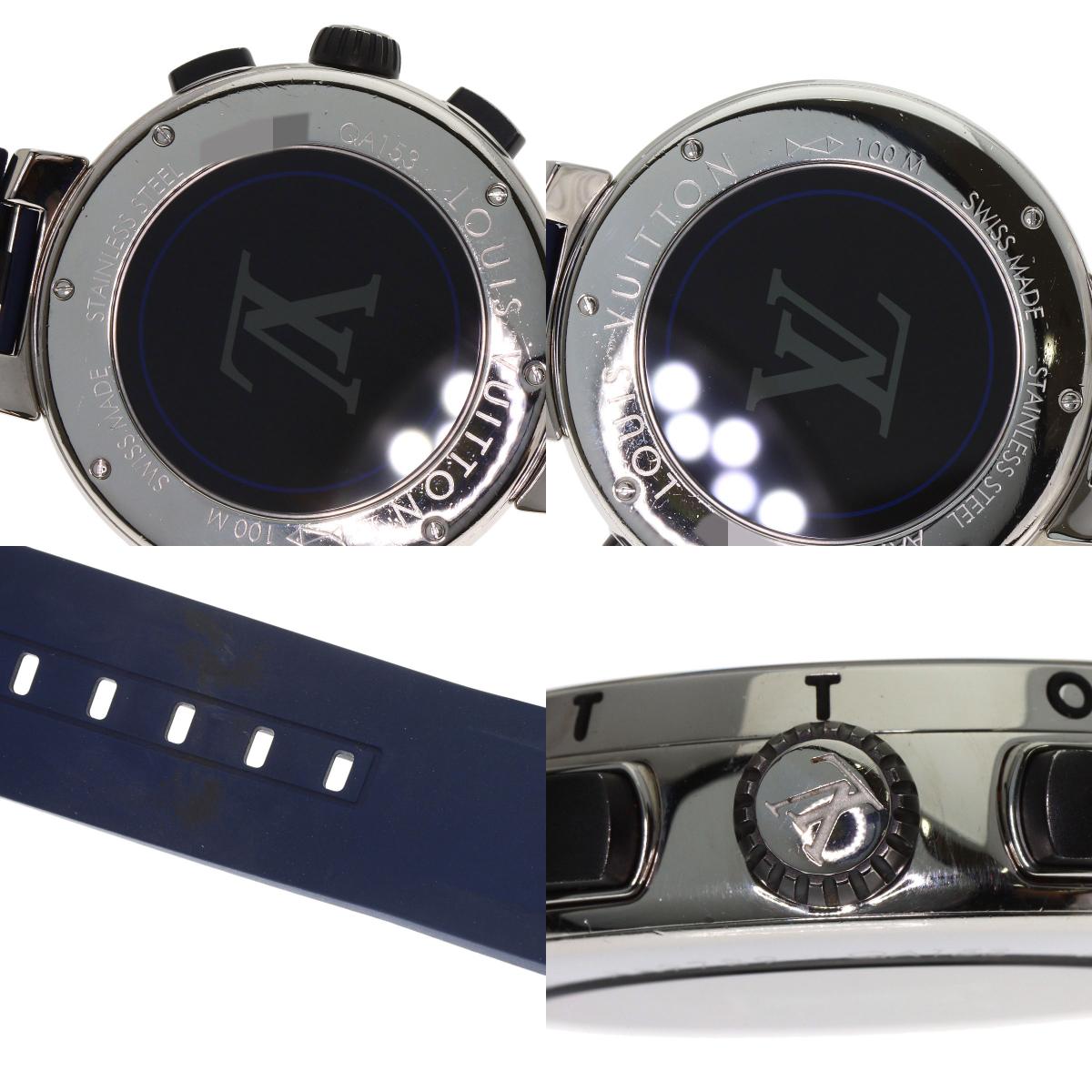 LOUIS VUITTON tambour outdoor Watches QA153 Stainless Steel/Rubber mens