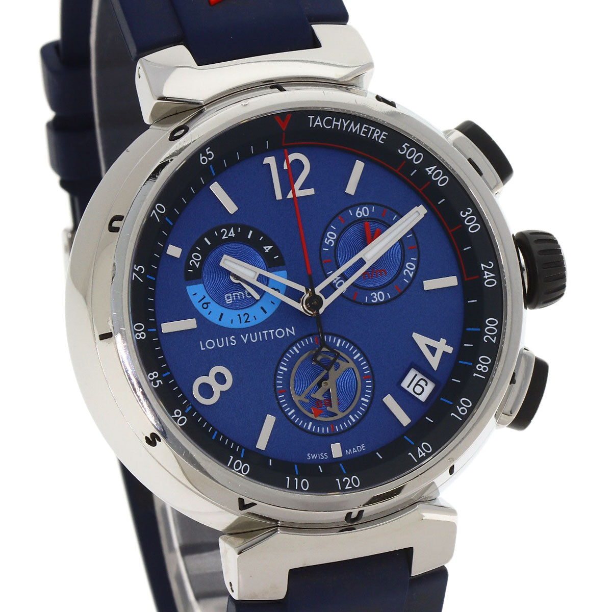 LOUIS VUITTON tambour outdoor Watches QA153 Stainless Steel/Rubber mens