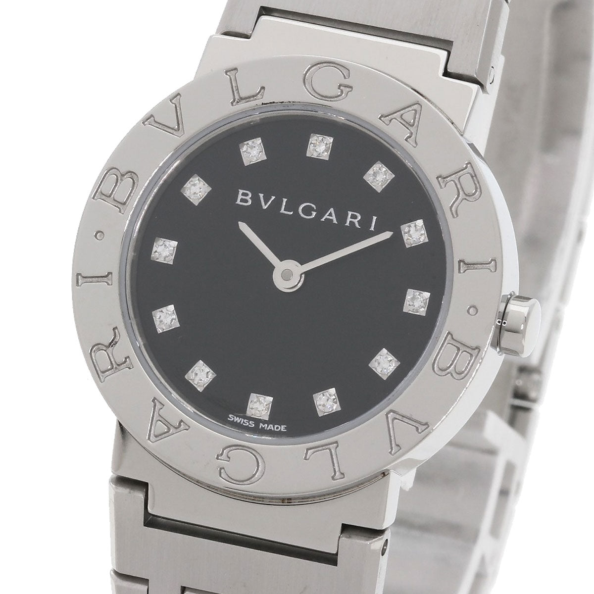 BVLGARI BVLGARI BVLGARI 12P Diamond Watches BB26SS/12 Stainless Steel/Stainless Steel Ladies