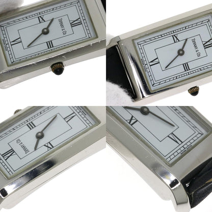 TIFFANY&Co. Classic Square Watches Stainless Steel/Leather Ladies