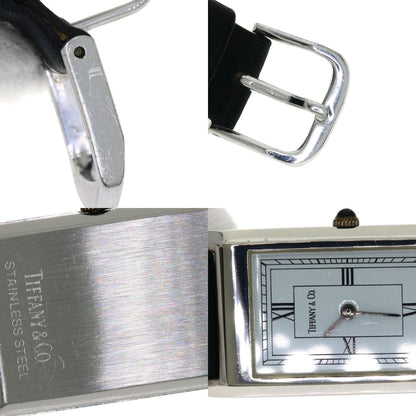 TIFFANY&Co. Classic Square Watches Stainless Steel/Leather Ladies