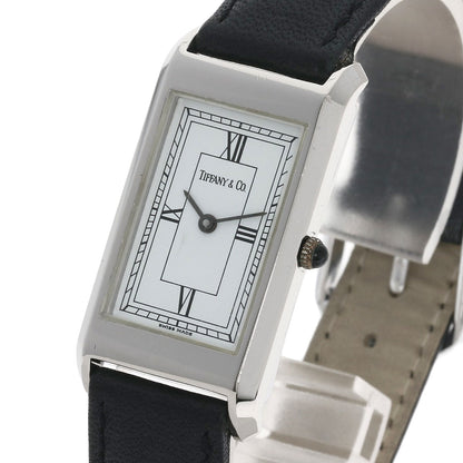 TIFFANY&Co. Classic Square Watches Stainless Steel/Leather Ladies