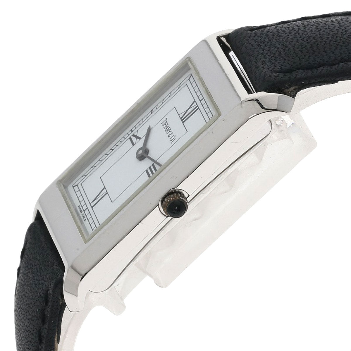 TIFFANY&Co. Classic Square Watches Stainless Steel/Leather Ladies