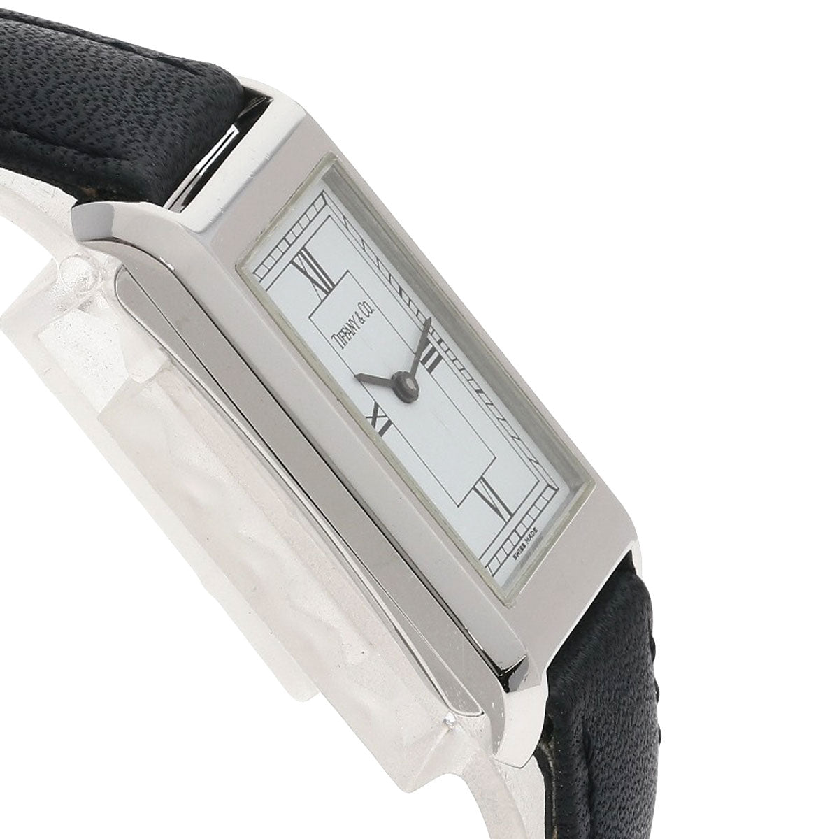 TIFFANY&Co. Classic Square Watches Stainless Steel/Leather Ladies