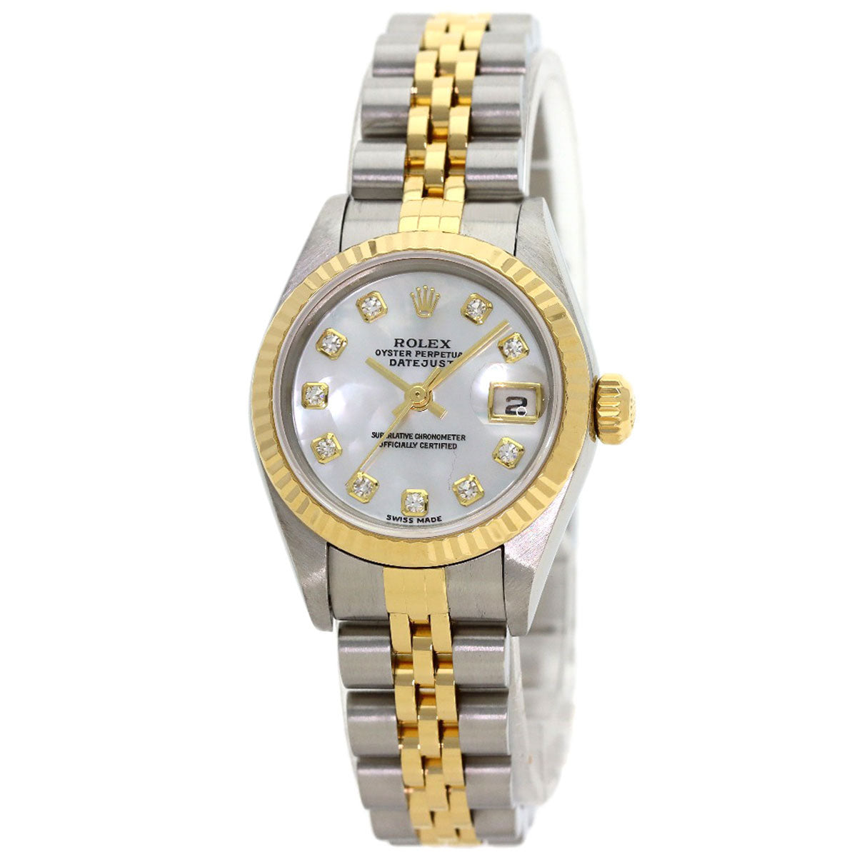 ROLEX DATEJUST 10P Diamond Watches 79173NG Stainless Steel/SSxK18YG Ladies