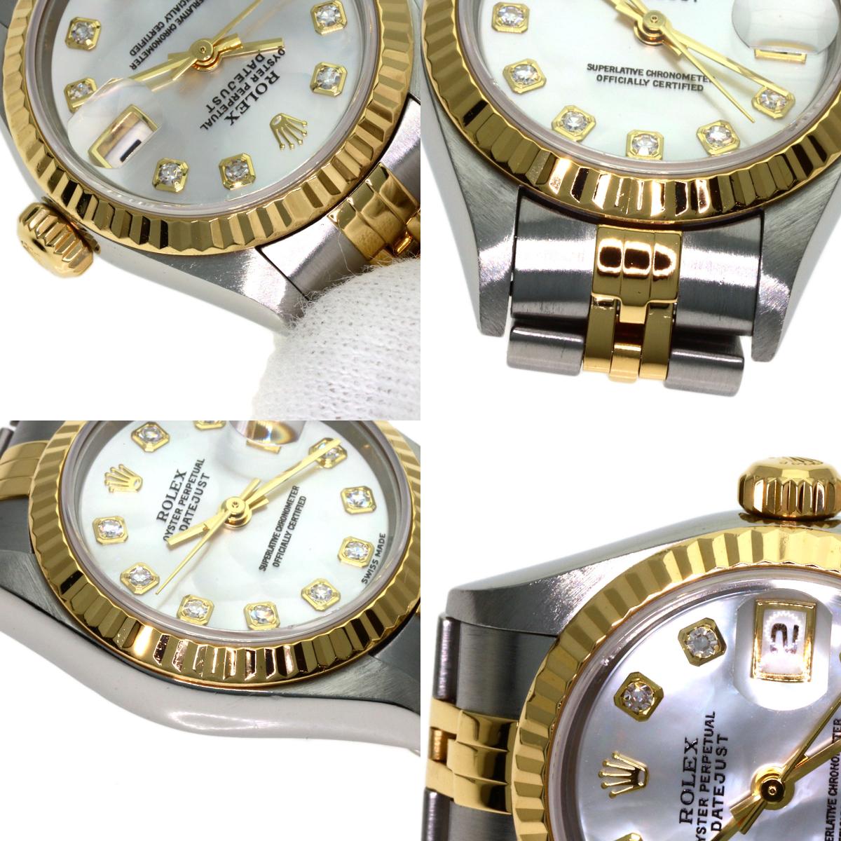 ROLEX DATEJUST 10P Diamond Watches 79173NG Stainless Steel/SSxK18YG Ladies