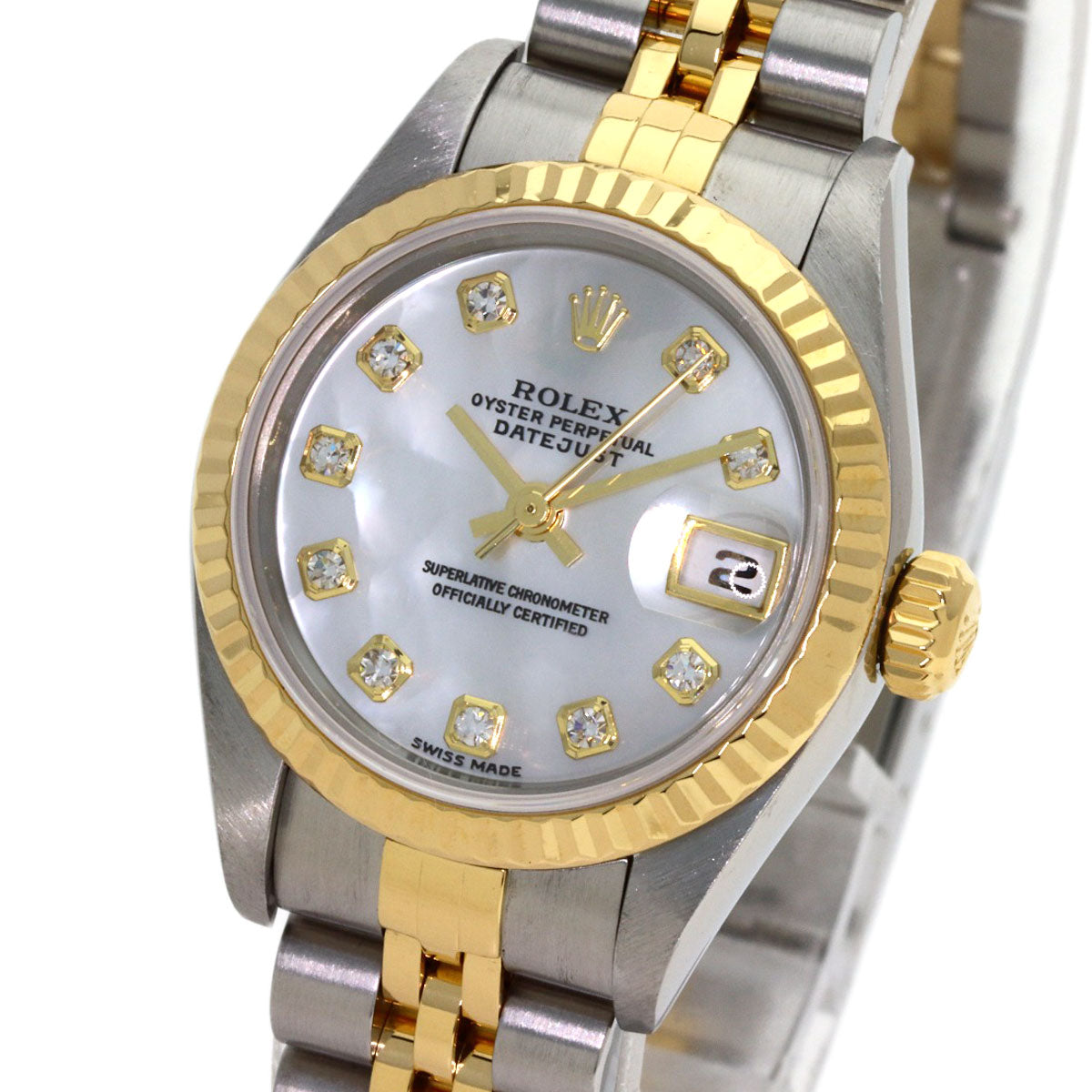 ROLEX DATEJUST 10P Diamond Watches 79173NG Stainless Steel/SSxK18YG Ladies