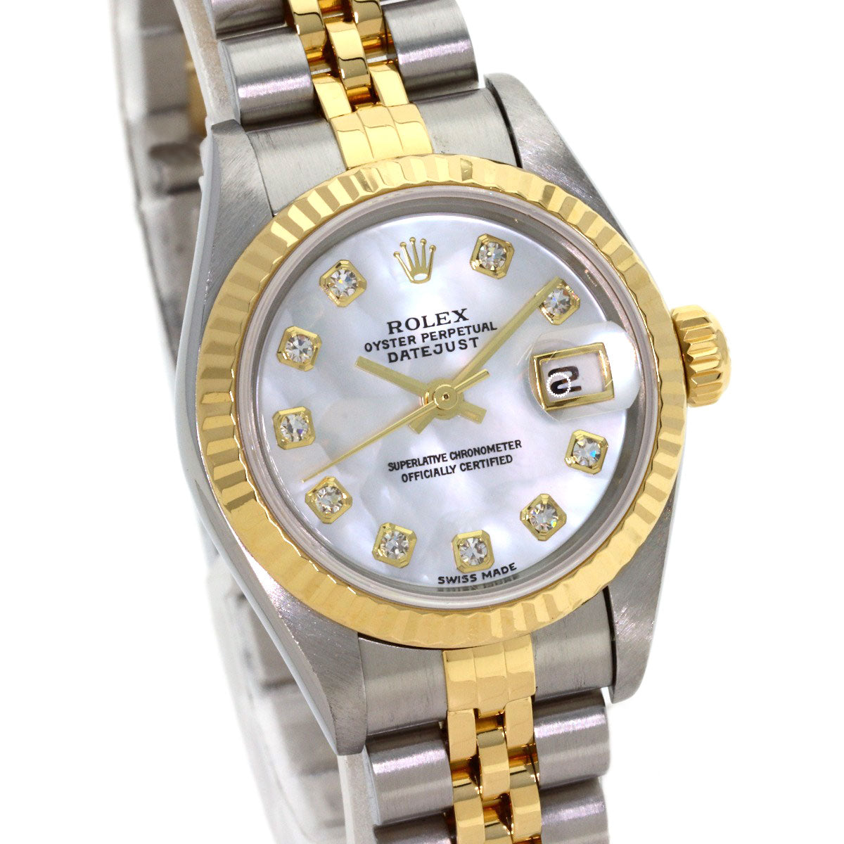 ROLEX DATEJUST 10P Diamond Watches 79173NG Stainless Steel/SSxK18YG Ladies