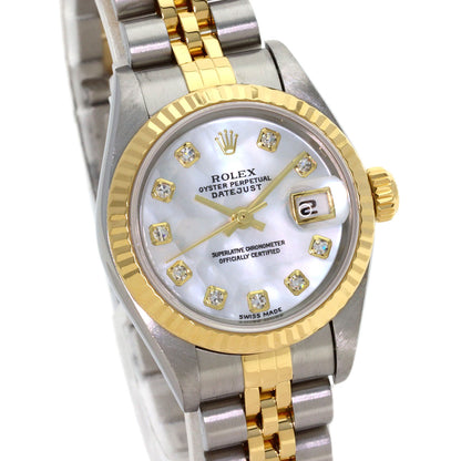 ROLEX DATEJUST 10P Diamond Watches 79173NG Stainless Steel/SSxK18YG Ladies