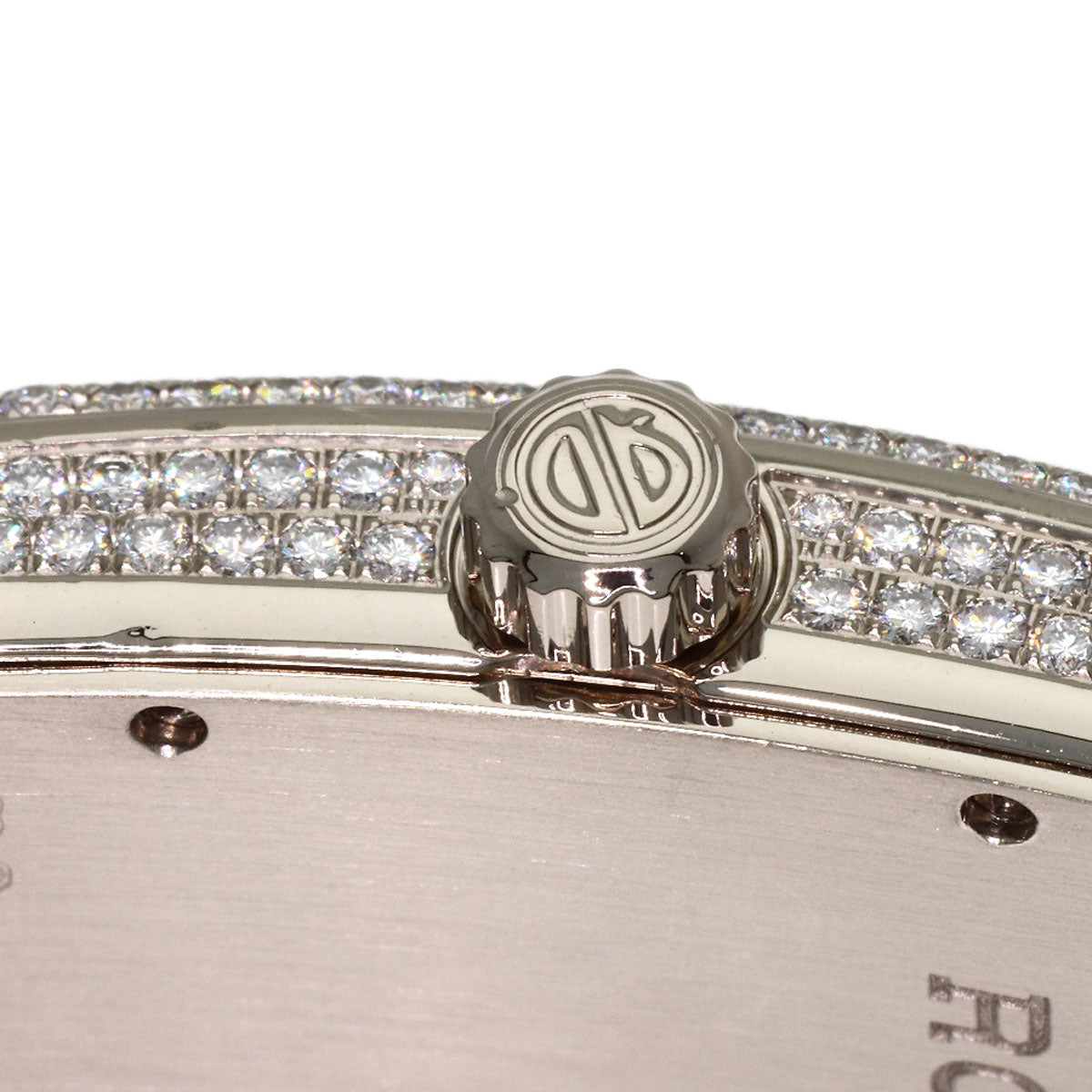 ROGER DUBUIS Too Much Lip Pave Diamond Watches K18 White Gold/Leather Boys