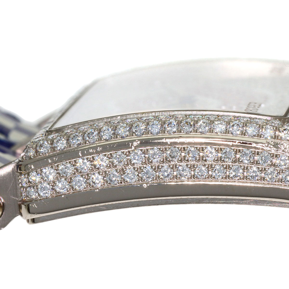 ROGER DUBUIS Too Much Lip Pave Diamond Watches K18 White Gold/Leather Boys