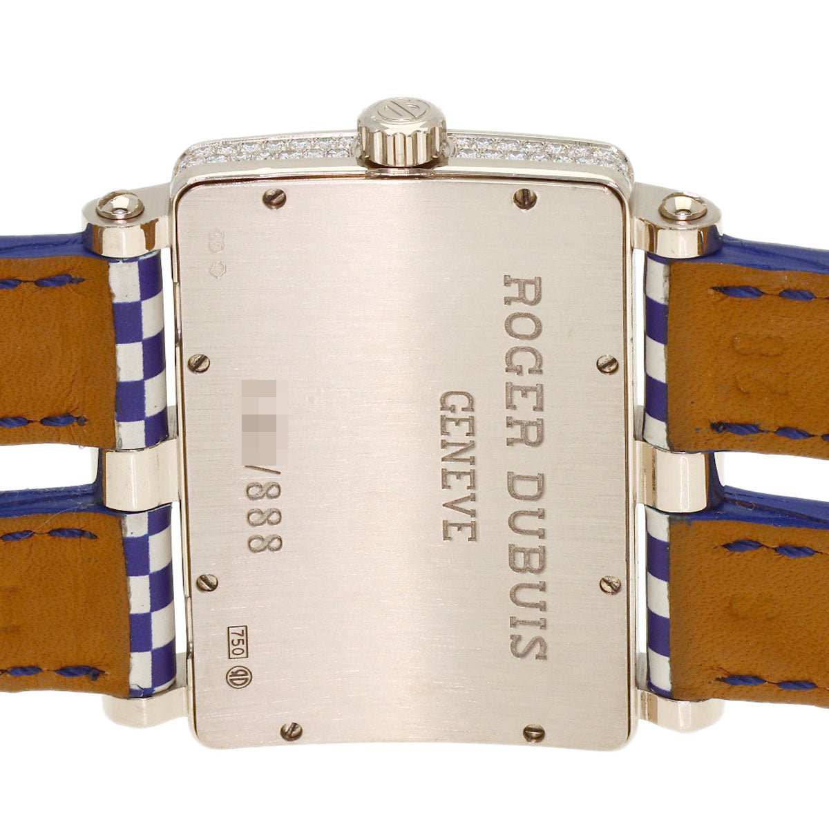 ROGER DUBUIS Too Much Lip Pave Diamond Watches K18 White Gold/Leather Boys