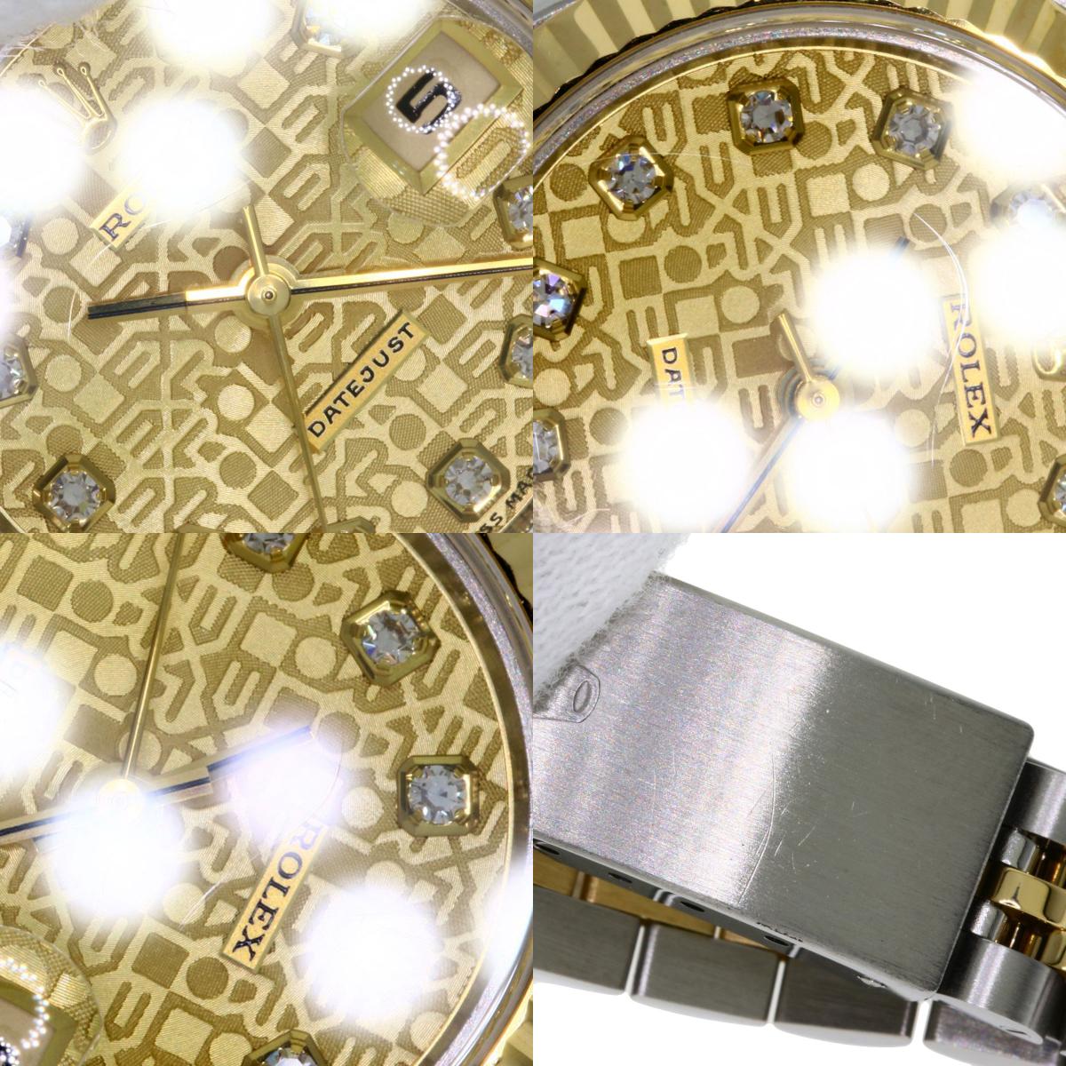 ROLEX Datejust 10P Diamond Computer Dial Watches 69173G Stainless Steel/SSxK18YG Ladies