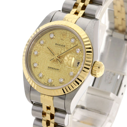 ROLEX Datejust 10P Diamond Computer Dial Watches 69173G Stainless Steel/SSxK18YG Ladies
