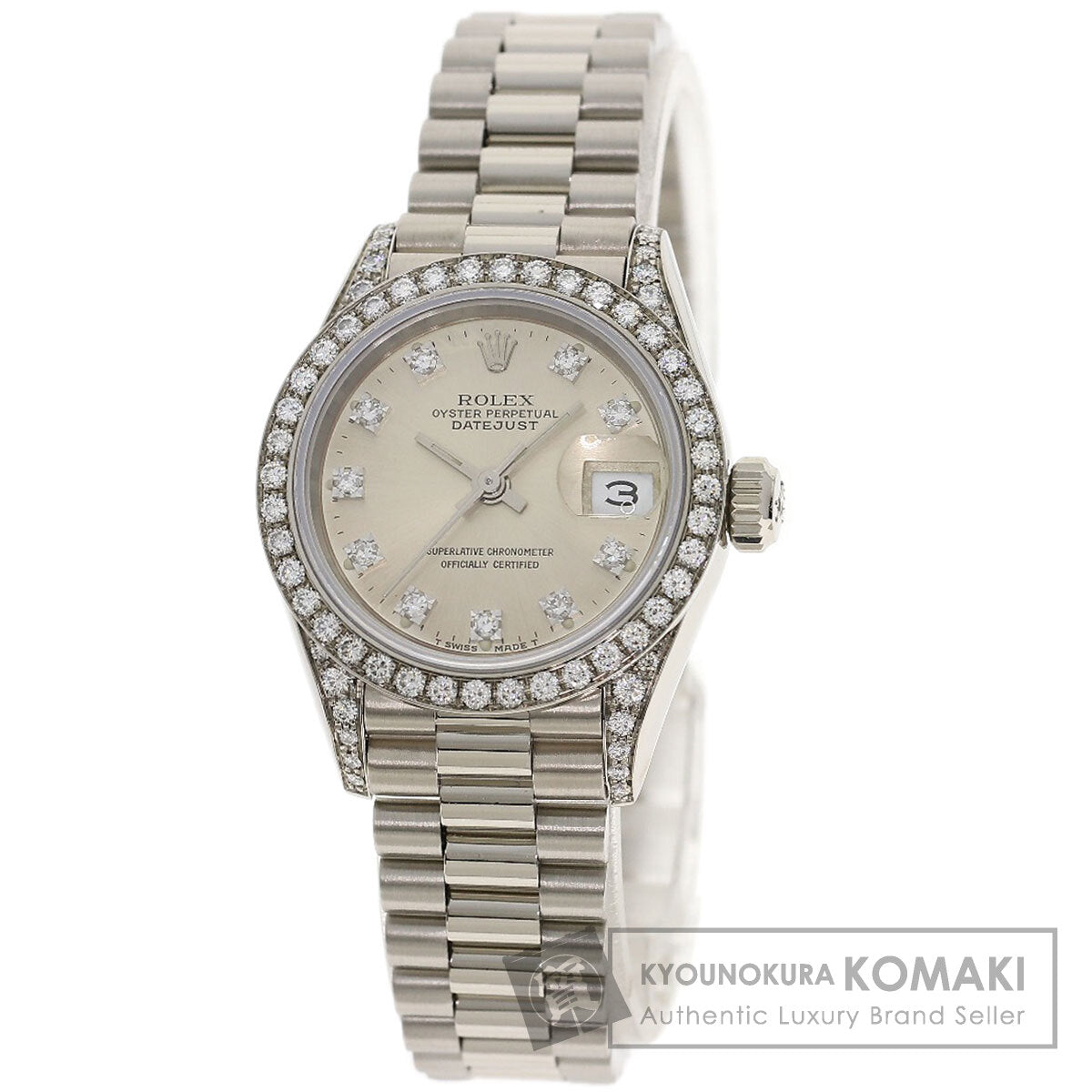 ROLEX DATEJUST 10P Diamond Watches 69159G K18 White Gold/K18 White Gold Ladies