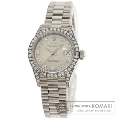 ROLEX DATEJUST 10P Diamond Watches 69159G K18 White Gold/K18 White Gold Ladies