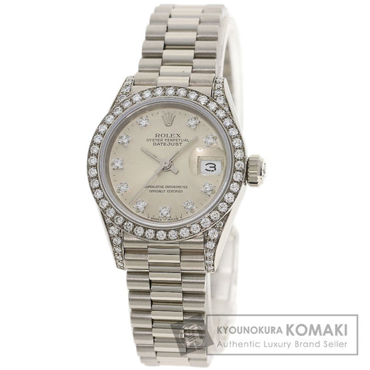 ROLEX DATEJUST 10P Diamond Watches 69159G K18 White Gold/K18 White Gold Ladies