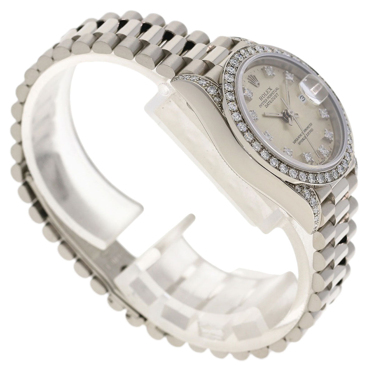 ROLEX DATEJUST 10P Diamond Watches 69159G K18 White Gold/K18 White Gold Ladies